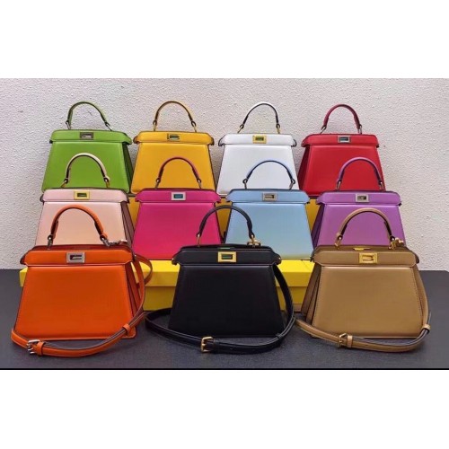Fendi Peekaboo ISeeU mini leren tas 8BR3118
