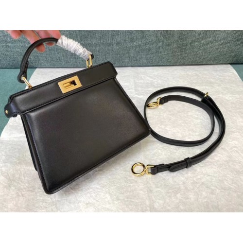 Fendi Peekaboo ISeeU mini leren tas 8BR3118 zwart