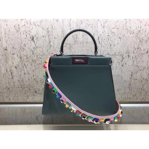 Fendi Peekaboo kleine tas kalfsleer FD26796 groen