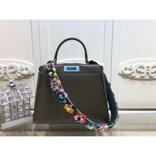 Fendi Peekaboo kleine tas kalfsleer FD26796 kaki