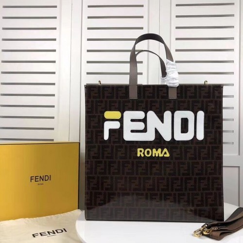 Fendi SHOPPER F1843 bruin&wit
