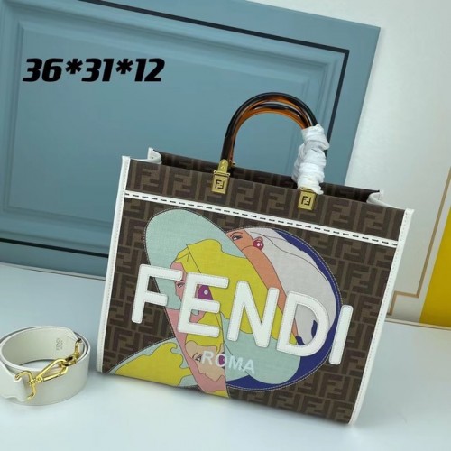 Fendi Tote stoffen boodschappentas met graffitiprint 0001