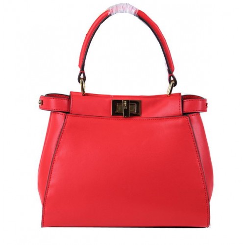 Fendi mini Kiekeboe Tas Kalfsleer FD8838 Rood