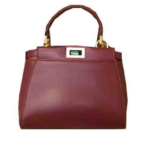 Fendi mini Peekaboo tas origineel leer 55211 bordeaux