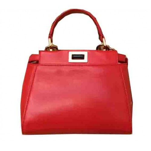 Fendi mini Peekaboo tas origineel leer 55211 rood