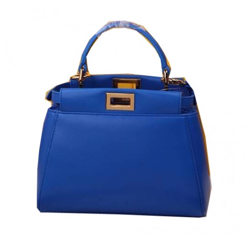 Fendi mini Kiekeboe Tas Schapenleer F520885 Blauw