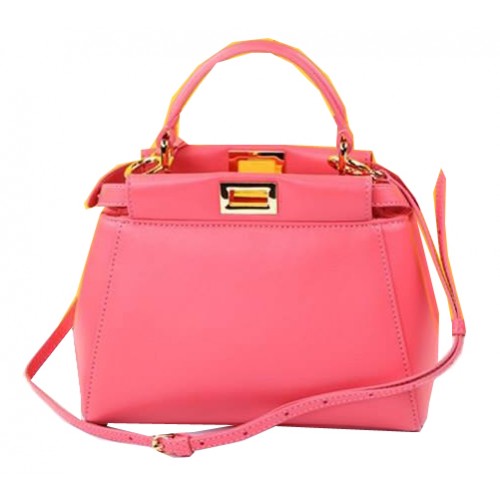 Fendi mini Kiekeboe Tas Schapenleer F520885 Roze