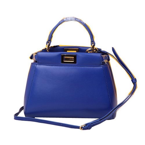 Fendi mini Peekaboo Bag Schapenleer F520885 Royal