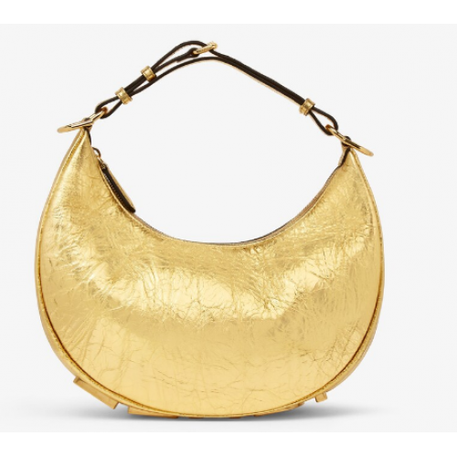 Fendigraphy Kleine goudgelamineerde leren tas 8BR798A