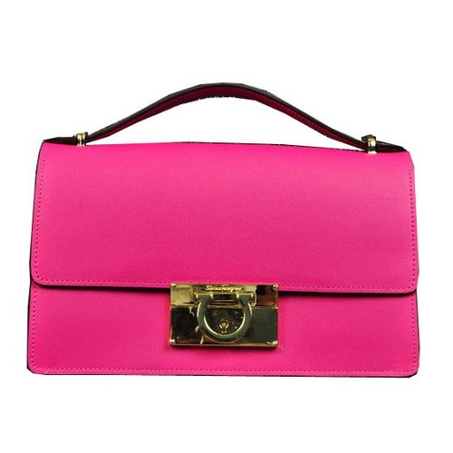 Ferragamo kalfsleren kleine schoudertas SF0615 roze
