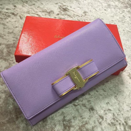 Ferragamo Continental Portemonnee Kalfsleer SF30200 Lavendel