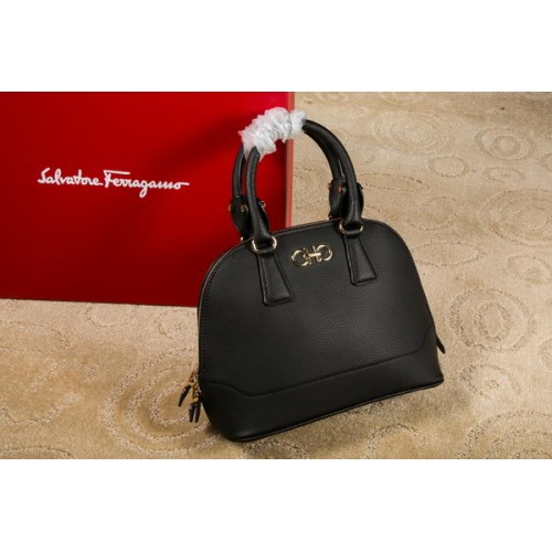 Ferragamo medium dubbele Gancio draagtas 21E703 zwart