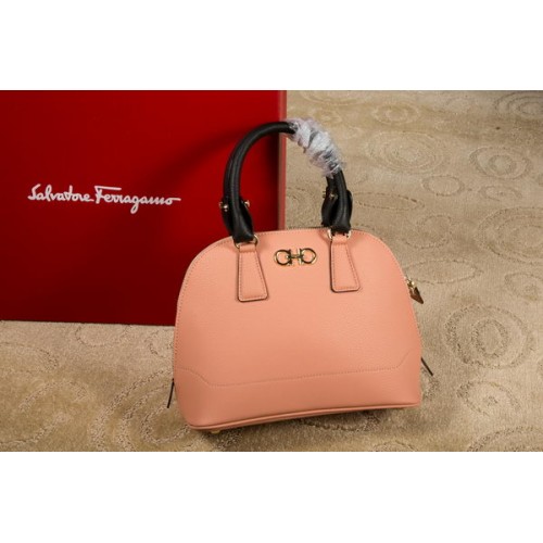 Ferragamo medium dubbele Gancio draagtas 21E703 donkerroze