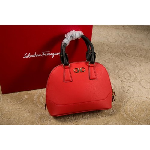 Ferragamo medium dubbele Gancio draagtas 21E703 rood