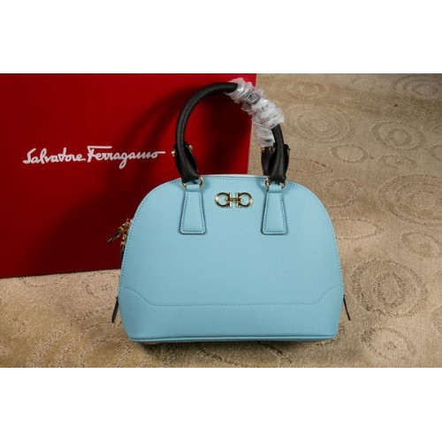 Ferragamo medium dubbele Gancio draagtas 21E703 hemelsblauw