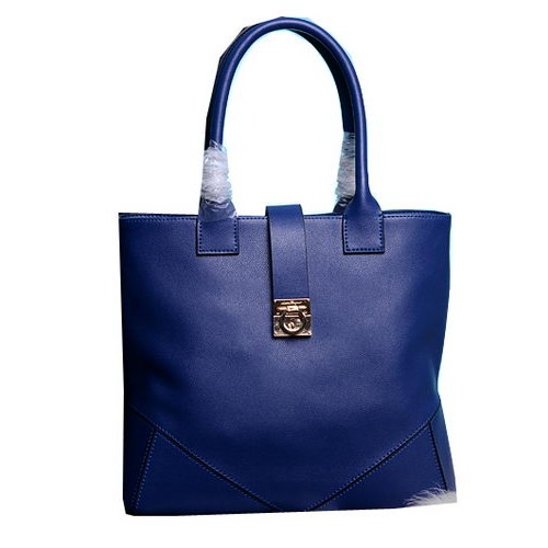 Ferragamo medium draagtas kalfsleer 13725 blauw