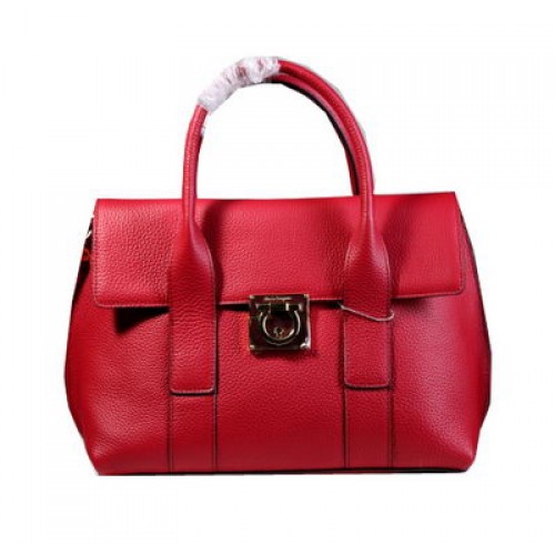 Ferragamo medium draagtas kalfsleer 21D941 rood