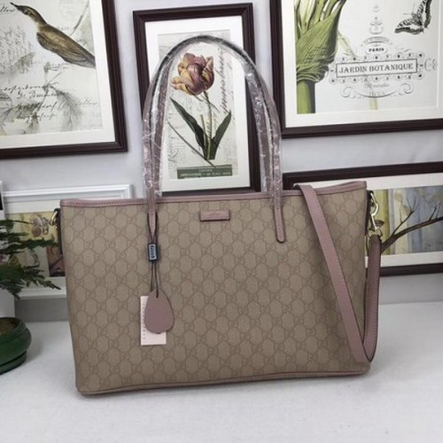 Gucci GG Supreme canvas draagtas 353437 roze