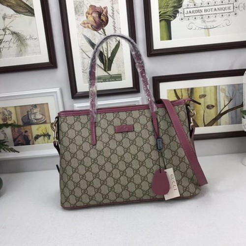 Gucci GG Supreme canvas draagtas 353440 roze