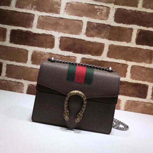 Gucci Dionysus Lichee patroon mini-schoudertas 421970 bruin
