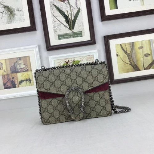 Gucci Mini Dionysus GG Canvas Schoudertas 421970 Wijn
