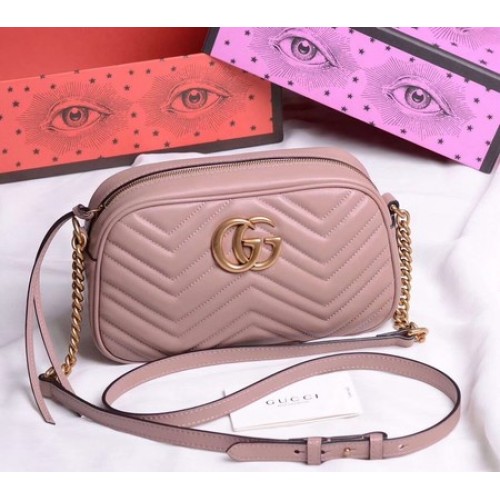 Gucci GG Marmont kleine schoudertas 447632 dieproze