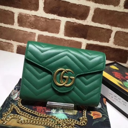 Gucci GG Marmont Matelasse minitas 474575 groen