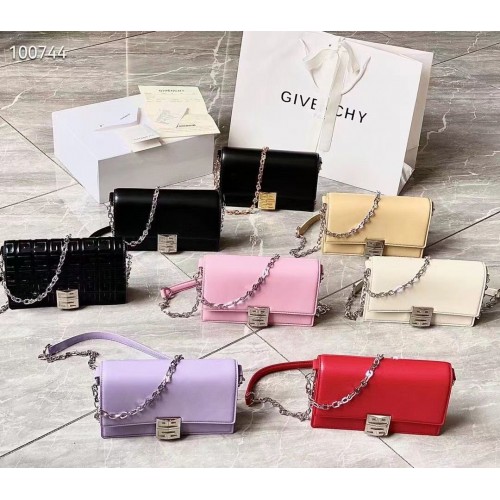 GIVENCHY Originele lederen schoudertas met ketting 1864