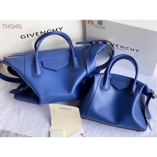 GIVENCHY Originele lederen schoudertas 63188 blauw