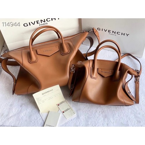 GIVENCHY Originele leren schoudertas 63188 bruin