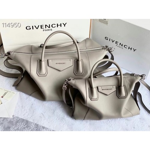 GIVENCHY Original Leren Schoudertas 63188 lichtgrijs