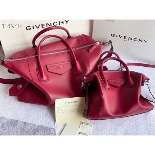 GIVENCHY Originele lederen schoudertas 63188 rood