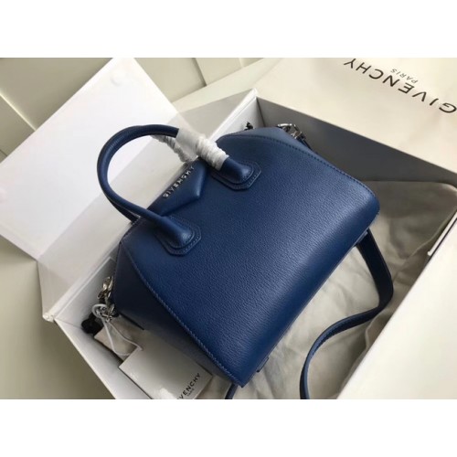 Givenchy Kleine Antigona tas van generfd kalfsleer BB0511 blauw