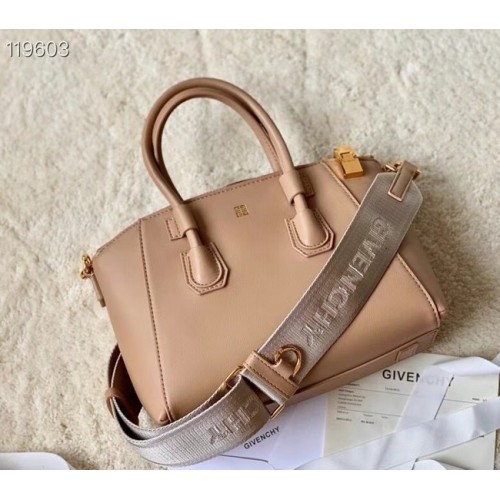 Givenchy Kleine Antigona tas van generfd kalfsleer BB0273 Nude