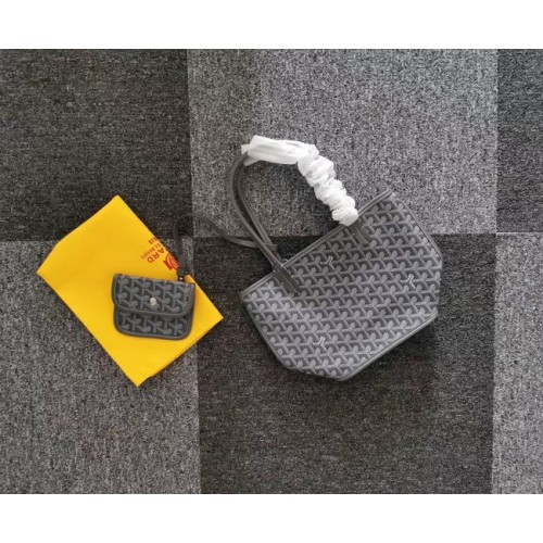 Goyard kalfsleren mini-draagtas 6782 grijs