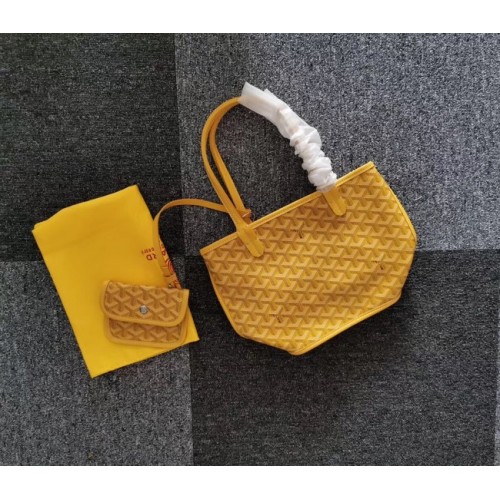 Goyard kalfsleren mini-draagtas 6782 geel