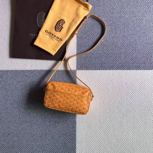 Goyard kalfsleren schoudertas 6788 geel