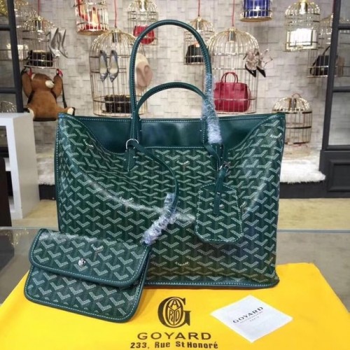 Goyard kalfsleren draagtas 20208 groen