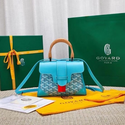 Goyard Kalfsleer saigon mini Tote Bag 9955 lichtblauw