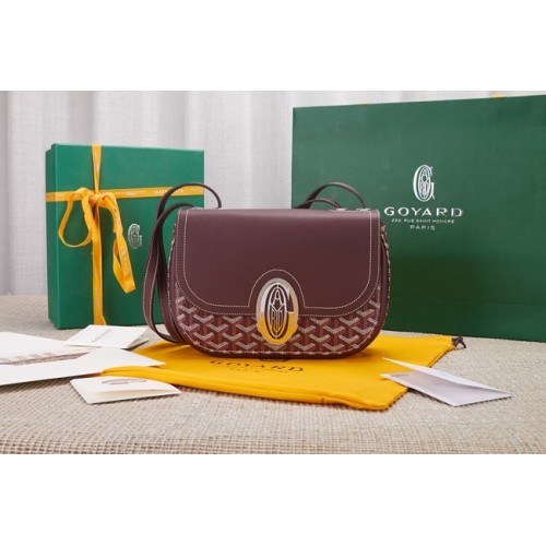 Goyard Kalfsleren schoudertas 9967 Burgundy
