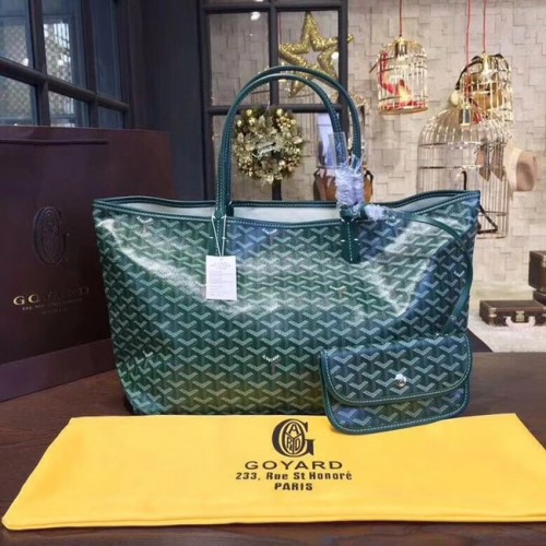 Goyard Y Doodling kalfsleren draagtas 36987 groen