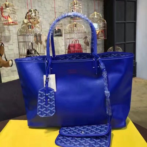 Goyard Y Doodling kalfsleren draagtas 7901 blauw