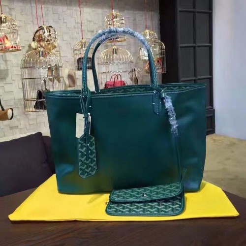 Goyard Y Doodling kalfsleren draagtas 7901 groen