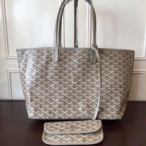 Goyard Y Doodling kalfsleren draagtas 7902 Kakki