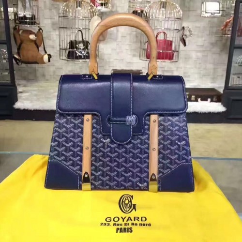 Goyard Y Doodling kalfsleren draagtas 9956 blauw