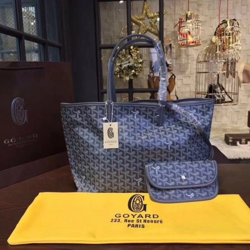Goyard Y Doodling kalfsleren draagtas A36987 blauw