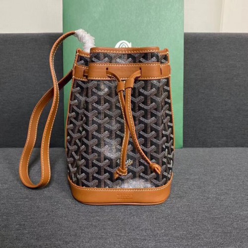 Goyard petit flot tas met trekkoord G6959 zwart&bruin