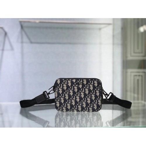 Generfd zwart kalfsleer en Dior Oblique-jacquard C1911