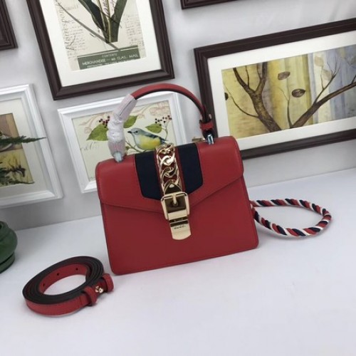 Gucci Sylvie Lather minitas 470270 rood