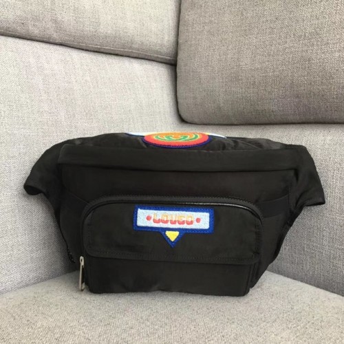 Gucci Heuptasje met Gucci 80s patch 536842 zwart